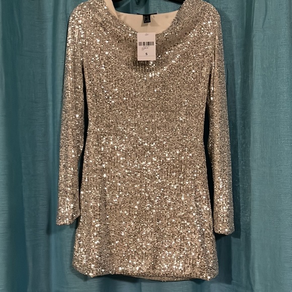 Brand New Silver cocktail dress , - Picture 2 of 6